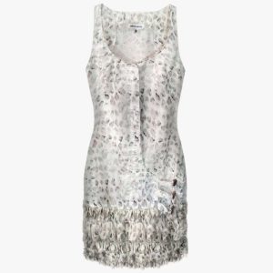 ERMANNO SCERVINO Womens Sleeveless Summer Cotton Leopard Dress Size S NWT $1570