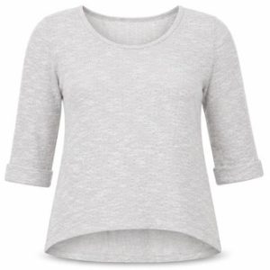 Womens New Look Size 14 Pullover Jumper Grey Round Neck Long Sleeve