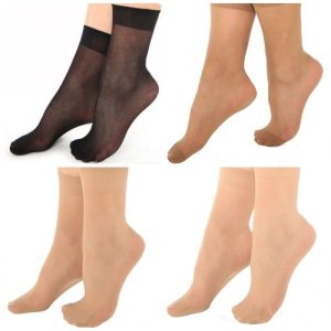 Girls Ladies Sheer Socks Comfort Ankle Anklet Pop Soft Socks 15 Denier Pack of 3