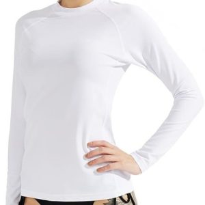 Rash Guard Long Sleeve Quick Dry Women’s Rash Guard UPF 50+ Swim Shirts, Small