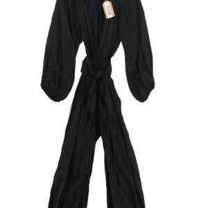 Kalita Women’s Jumpsuit S Black Silk with Cotton Wide-Leg Jumpsuit New with tags