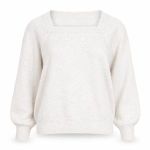 Womens Marks & Spencer Size M UK ” Pullover Jumper Ivory Square Neck