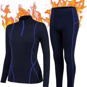Womens Thermal Underwear Ski Base Layers Thermal Top & Leggings Quick Dry Bottom
