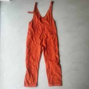Free People High Roller Cord Jumpsuit.  Rust Orange.  Small.