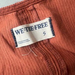 Free People High Roller Cord Jumpsuit.  Rust Orange.  Small.