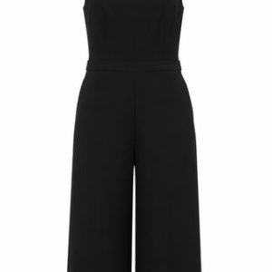 Womens Oasis Size 8 Jumpsuit One-Piece Black Sleeveless Zip