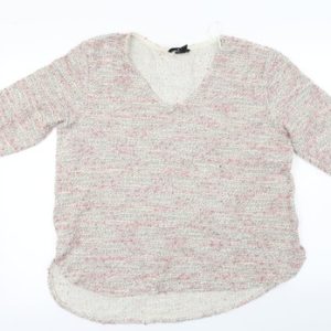Womens UK Size M H&M Red Pullover Jumper