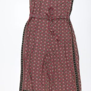 Womens NEXT Size 3XS UK ” Jumpsuit One-Piece Purple Geometric Sleeveless