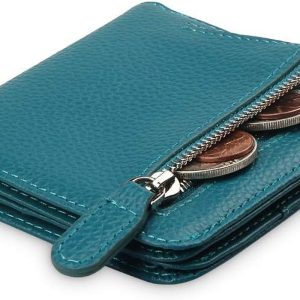 FT FUNTOR Small Wallet for Woman with Card Ladies Bifold Zipper Pocket RFID Bloc