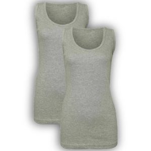 LADIES VEST WOMEN COTTON STRETCHY RIBBED T-SHIRT CAMI CASUAL MUSCLE GYM TANK TOP