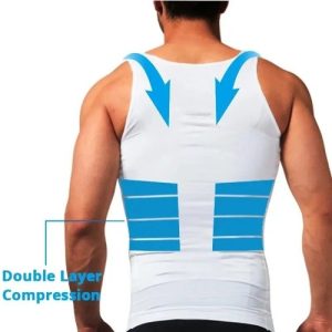 YBFDO Men Body Shaper Slimming Compression Vest Undershirt Seamless Waist Traine