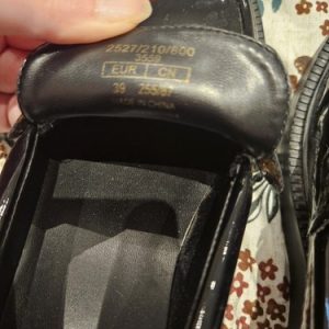 Zara Black Patent Wedge Sole Loafers Size UK 6 EUR 39