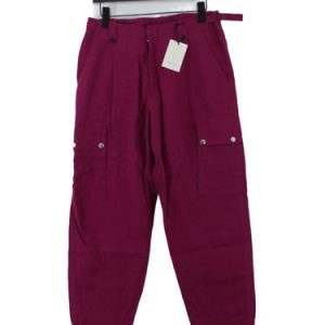 Paul Smith Women’s Trousers W 32 in Purple Linen with Rayon Cargo New with tags