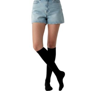 Ladies Stretchy Trouser Socks Knee High Office Work School Stretchy Socks