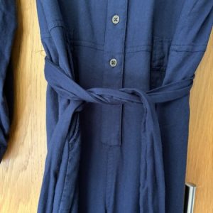 Boho Navy Blue Soft Cotton Jumpsuit/Overalls With Pockets Size 12