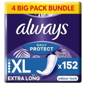 Always Dailies Panty Liners Long Plus Fresh Protect Odour Neutralise 38 Pack x 4