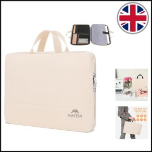 Stylish 15.6 Inch TSA Laptop Case for Men & Women | Lightweight Beige Design