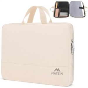 Stylish 15.6 Inch TSA Laptop Case for Men & Women | Lightweight Beige Design