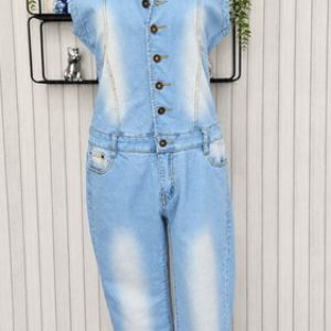 Youboya Y2K Light Wash Stretch Denim Jumpsuit Size 18 XL See Measurements VGC
