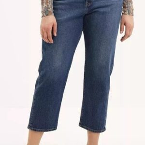 Levi’s 501 Plus Size Cropped Jeans Women’s Blue High Rise Denim Pants W22 W24