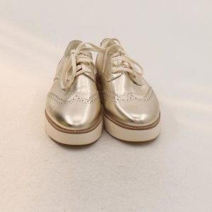 Cole Haan Women’s Flat Shoes UK 6.5 Gold 100% Leather Loafer