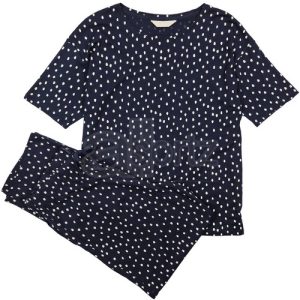 Ladies Pyjama Set Loungewear ex M S Cotton Modal Top Bottom Dotty New UK Size