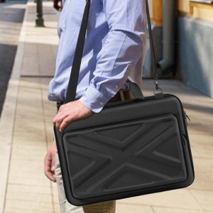 MOSISO Laptop Case 15.6-16 inch, Hard Computer Bag Men Women, 16 Black