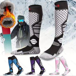 1 Pair of New Popular Ski Socks, Snow Hiking Socks, Thickened and Warm UK