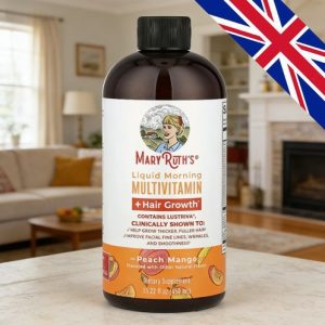 MaryRuths Lustriva Hair Growth Liquid Multivitamin Peach Mango 450ml For Women