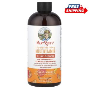 MaryRuths Lustriva Hair Growth Liquid Multivitamin Peach Mango 450ml For Women