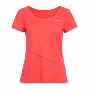 Womens Reebok Size XS Basic T-Shirt Red Solid Scoop Neck Short Sleeve Activewear