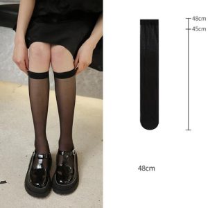 Knee High Pop Cotton Lace Socks Assorted Colours Back To School Girl One Size UK