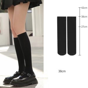 Knee High Pop Cotton Lace Socks Assorted Colours Back To School Girl One Size UK