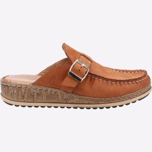 Hush Puppies Sorcha Mule Womens Classic Casual Fashion Leather Sandals Tan