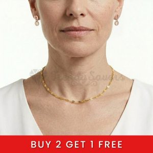 18ct Gold Dainty Flat Sequin Link Choker Necklace Delicate Women’s Jewellery