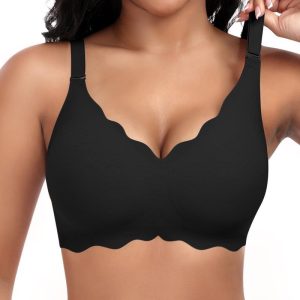 Non Wired Jelly Bras for Women Seamless Support Wireless Bra for Large Breasts C
