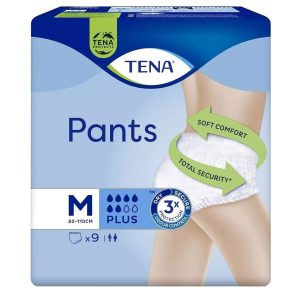 TENA Pants White Original Plus Size M Pack of 9 / 80-110cm /Body Close Fit