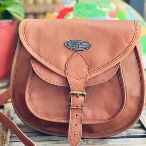 11″ Women’s Luxury Leather Crossbody New Messenger Handbags Brown Bag