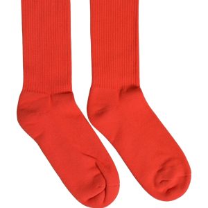 Dolce & Gabbana Red Cotton Ribbed Mid Calf Women Accessory Women’s Socks
