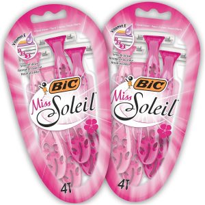 BIC Miss Soleil Disposable Women’s Razors, Pack of 8, Smooth Shave for Skin