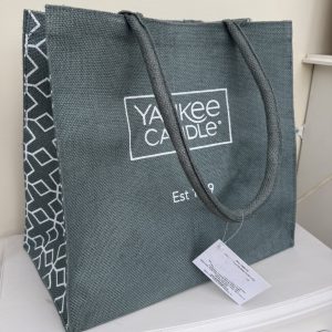 Yankee Candle Jute Tote Bag For Life – Reusable Shopping Bag – Christmas Gift