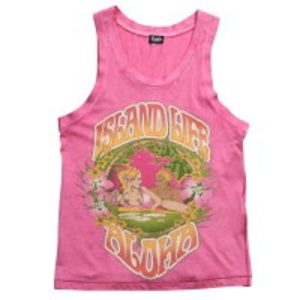 Vintage DOLCE&GABBANA D&G Pink Print Tank Top Cotton Sleeveless XS Y2K 90s
