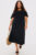 Womens Black Bardot Midi Dress | In The Style