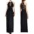 CLEARANCE SALE Black Halter Lace Mesh Evening party cocktail dress