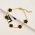 Womens Luxury Leaf Clover Design Charm Bracelet