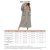 Striped Sleepwear Nightdress Comfortable Home Dress Grey XXL