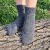 Gray Wool-blend Quarter Socks