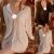 Stylish Transparent Chiffon Nightdress Women’s Boyfriend Shirt Sleepwear