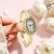 For Women’s Fashion Oval Watch Quartz Movement Alloy Strap Silver+White