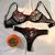 2pcs Lingerie Set Sexy Floral Embroidery Underwear Transparent Lace